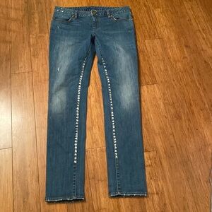 Tory Burch women’s jeans - size 29 - legging style - silver embellishment